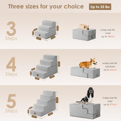 EHEYCIGA dog stairs on a sofa transition for small pets' reach.
