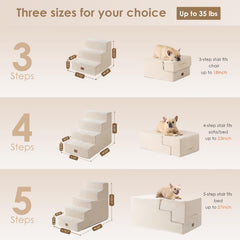 EHEYCIGA dog stairs highlight sturdy foam construction for stability
