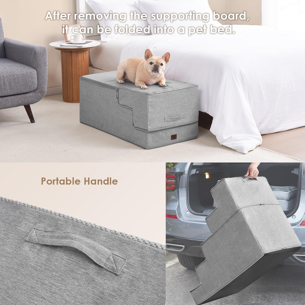 EHEYCIGA dog stairs washable-cover demonstrates easy-clean convenience for busy households.