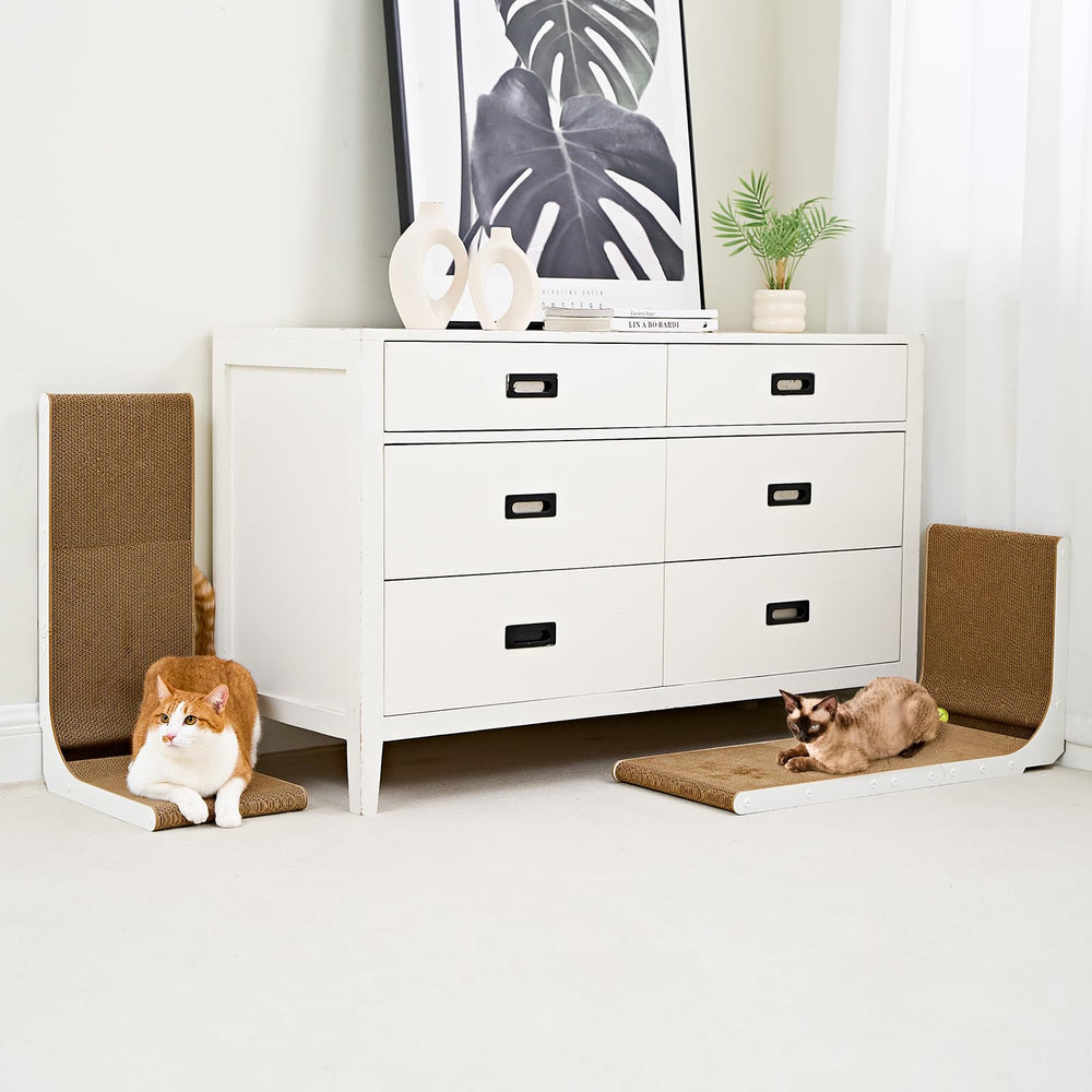 EHEYCIGA durable cardboard scratcher offers versatile feline entertainment