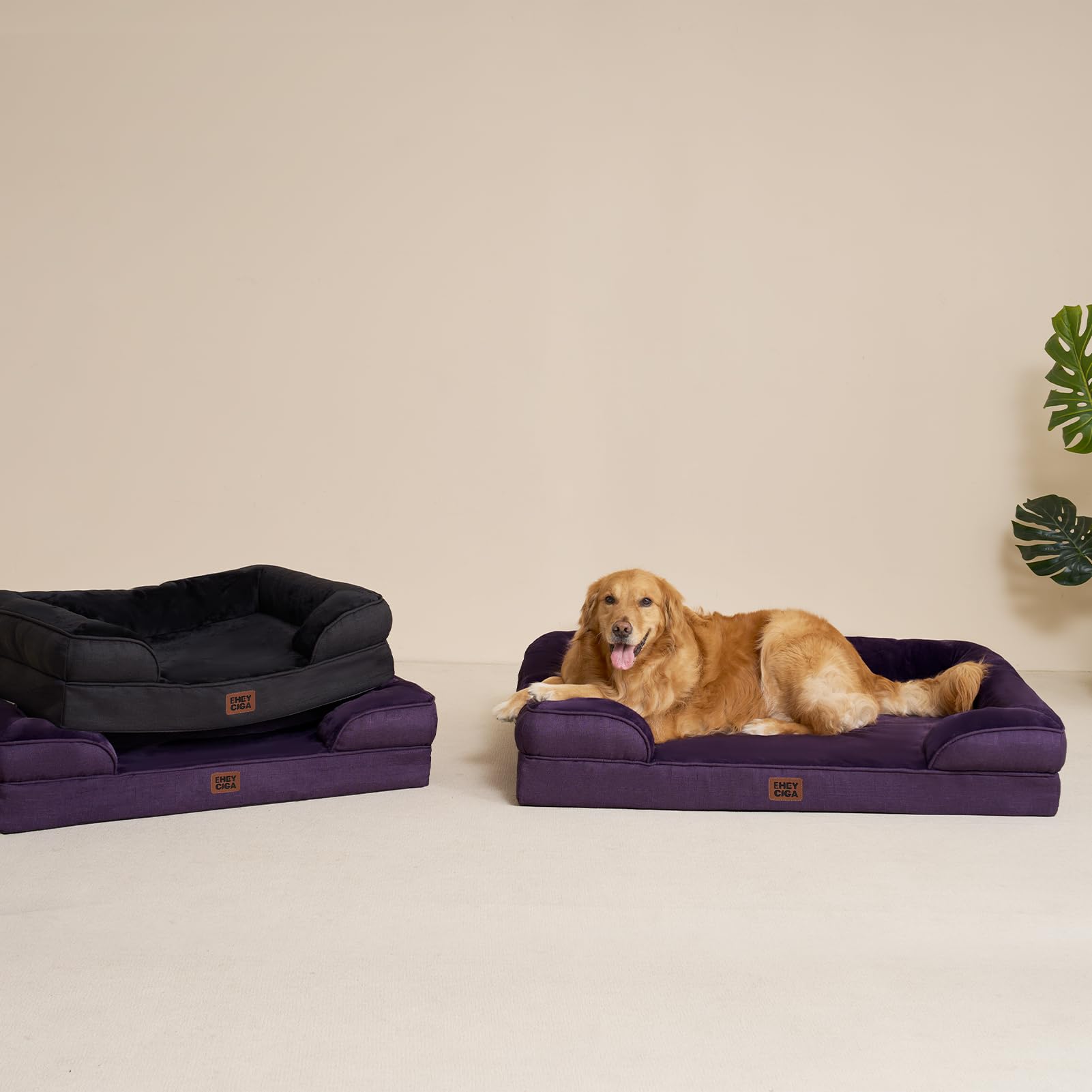 EHEYCIGA easy-clean bed with machine-washable cover simplifies maintenance