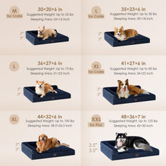 EHEYCIGA egg crate memory foam core delivers adaptive cushioning for joints.