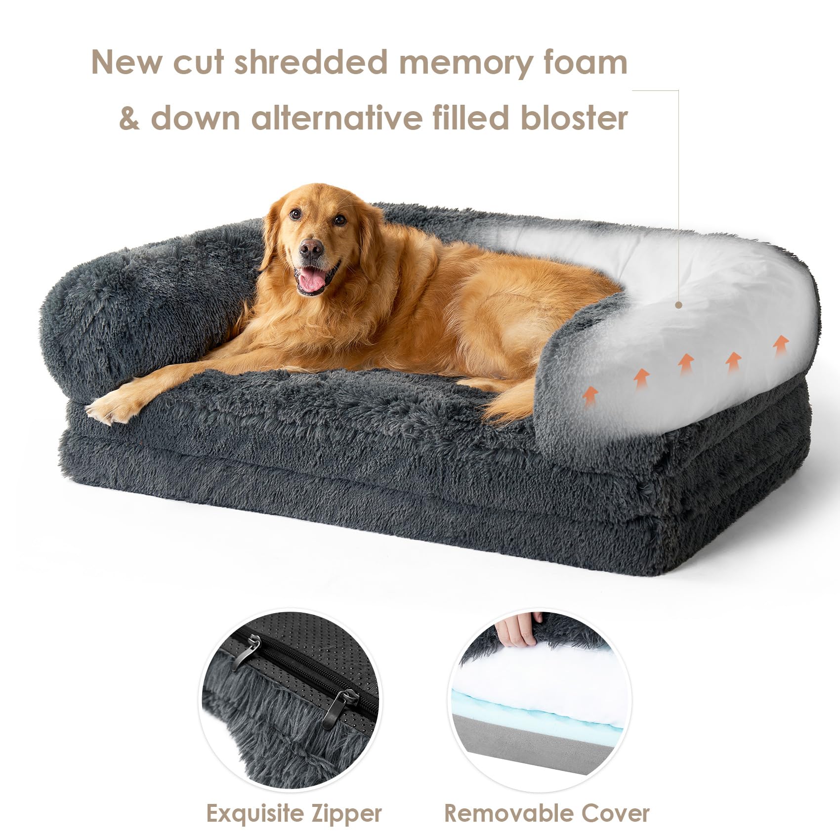 EHEYCIGA faux-fur-cover-material; plush warmth and durability.