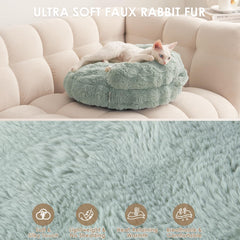 EHEYCIGA faux rabbit fur texture close-up highlighting ultra-soft warmth.