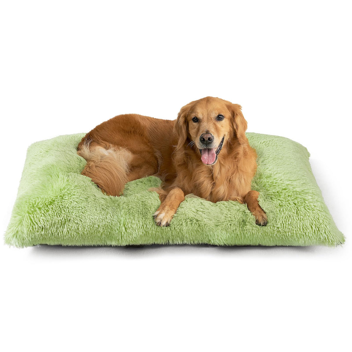 EHEYCIGA fluffy dog crate bed close-up plush fur for cozy naps