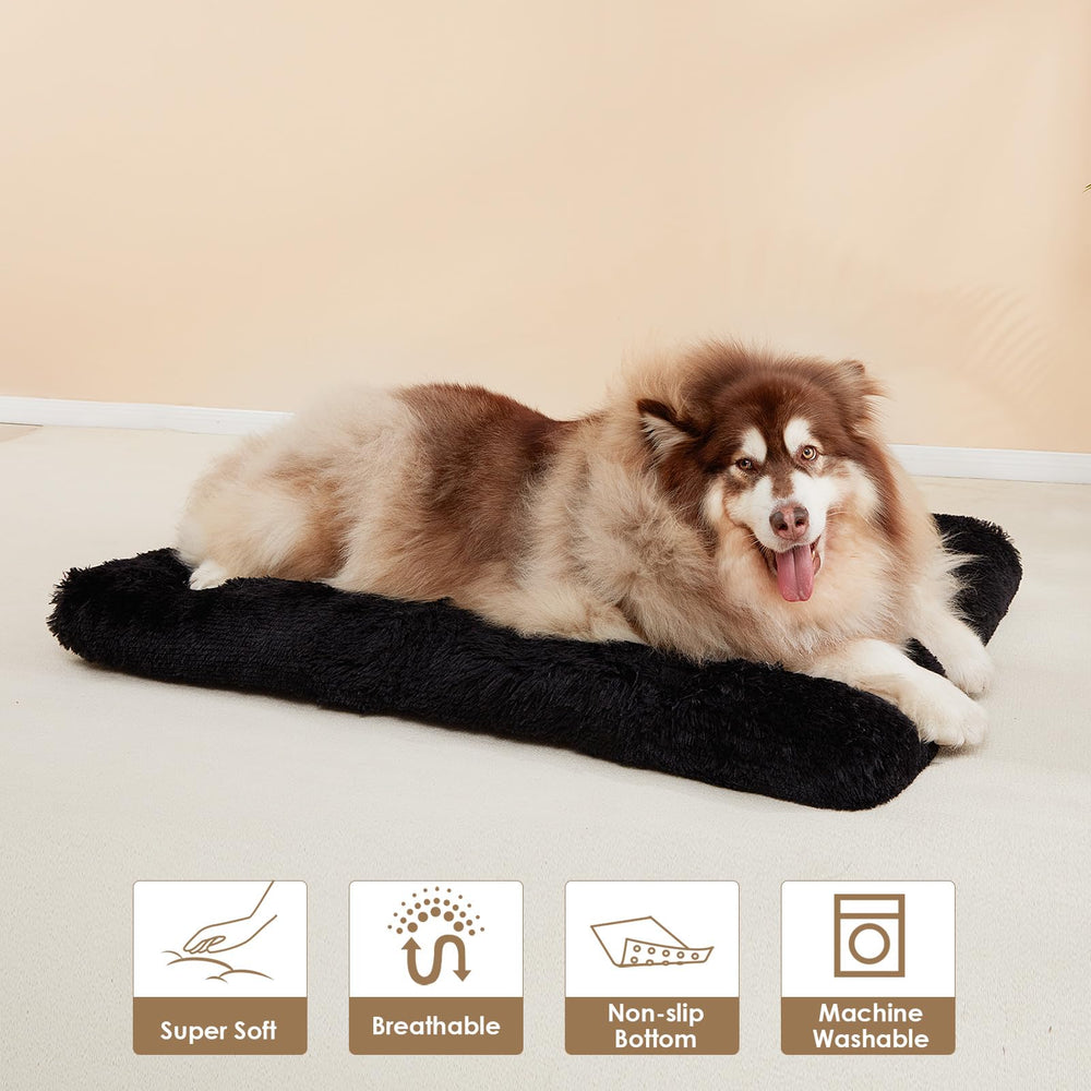 EHEYCIGA Fluffy XXL Dog Crate Pad car-trunk use illustrates versatile calming space on the go
