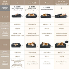 EHEYCIGA foldable human dog bed folded compact; space-saving storage solution.