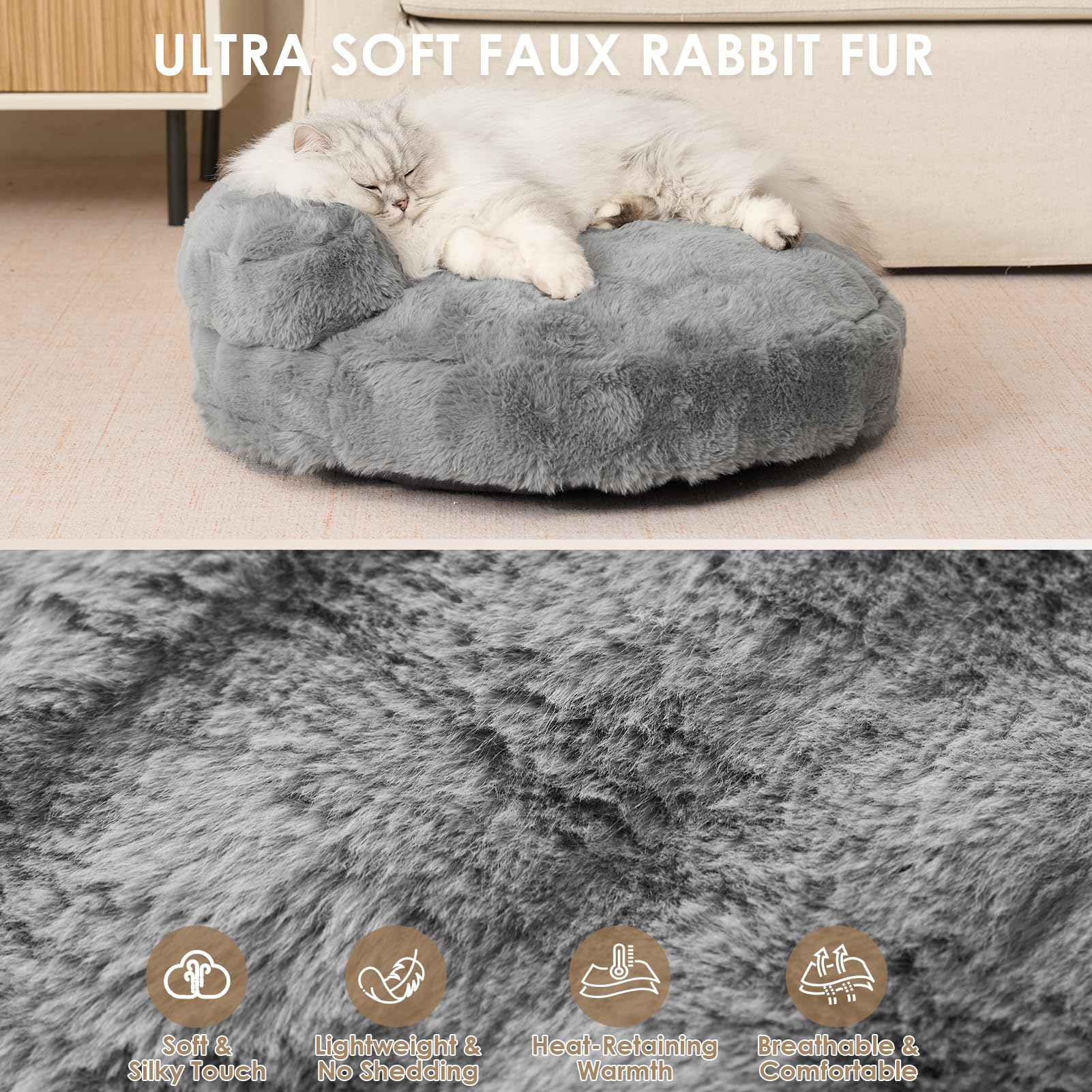 EHEYCIGA large dog bed waterproof TPU lining demonstrates spill protection
