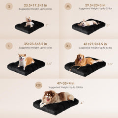 EHEYCIGA large dog crate bed in crate, secure resting during crate time.