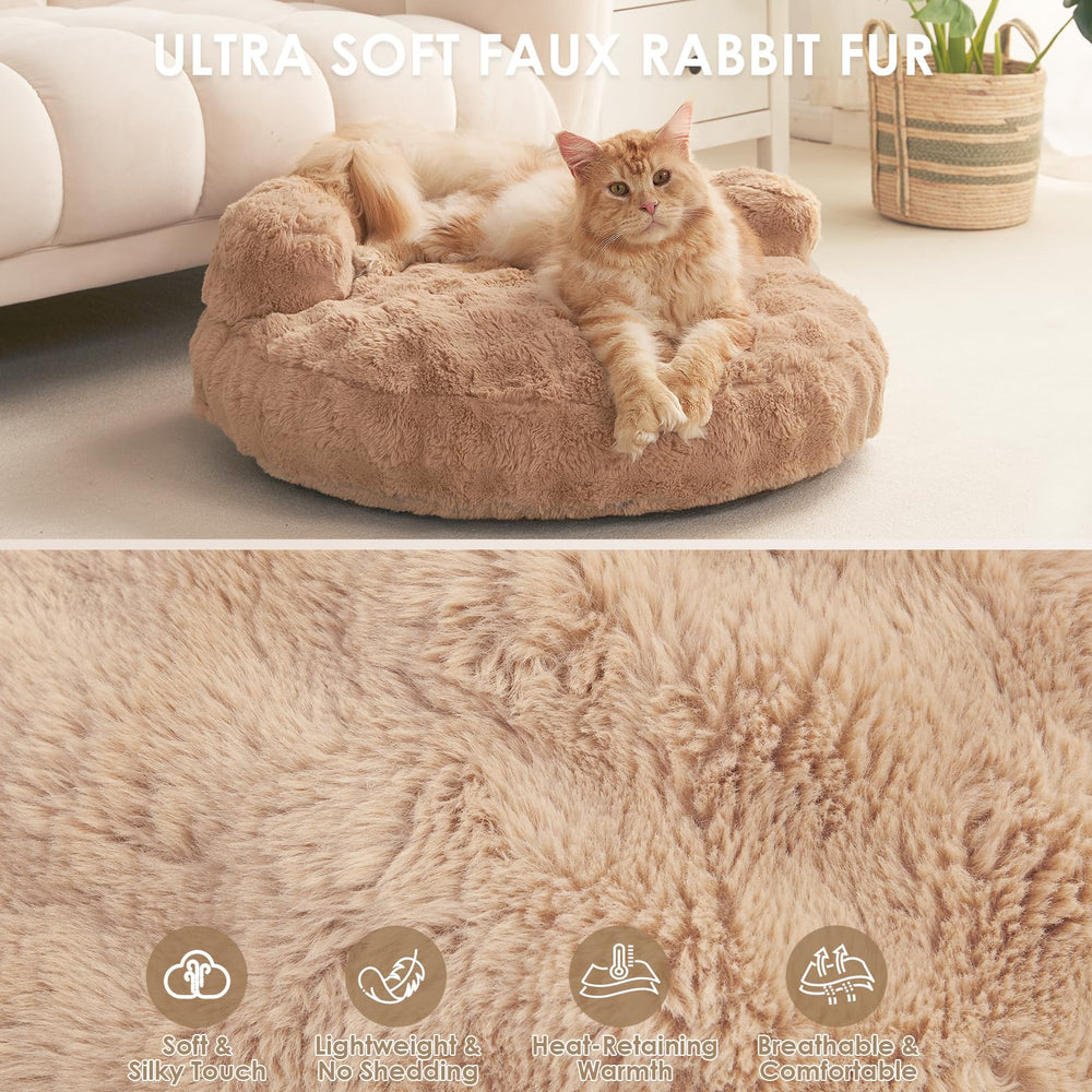 EHEYCIGA medium dog bed camel removable-cover is easy to clean