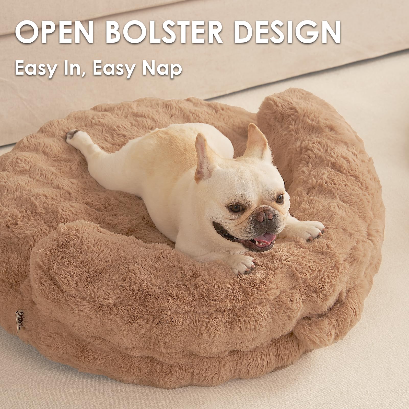 EHEYCIGA medium dog bed camel waterproof-lining protects surfaces