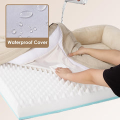 EHEYCIGA memory-foam bed edges closeup emphasizes supportive contouring and plush surface.