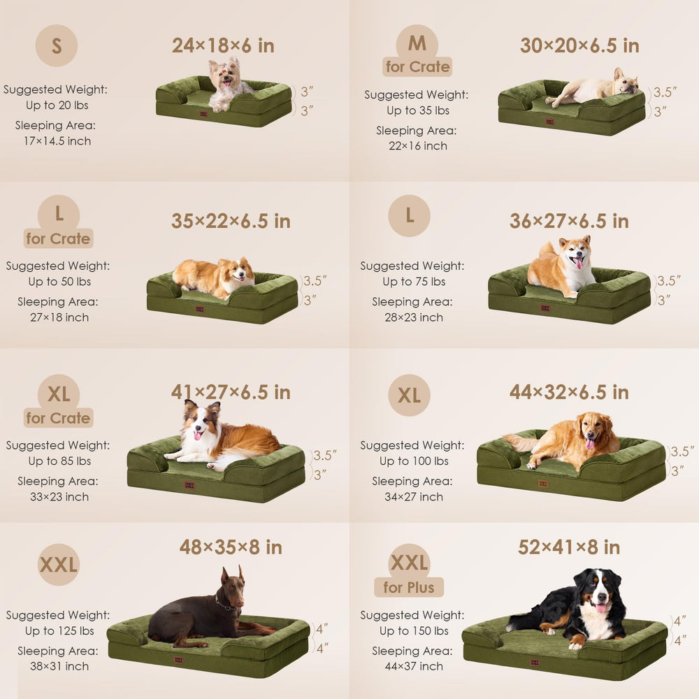 EHEYCIGA memory-foam-core-dog-bed highlights even support and pressure relief.