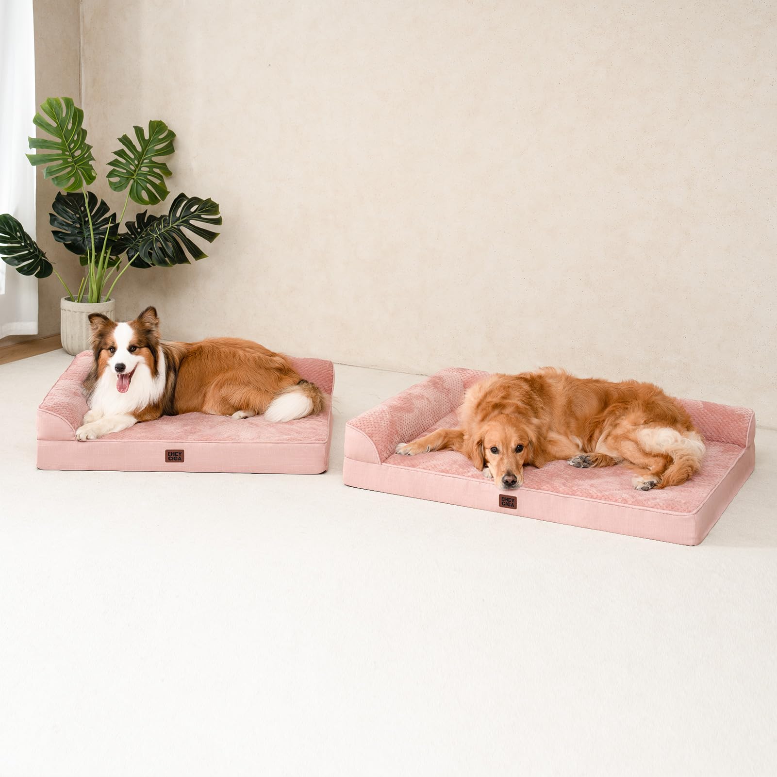 EHEYCIGA memory-foam-dog-bed-crate-use fits neatly in crates and lounging spaces.