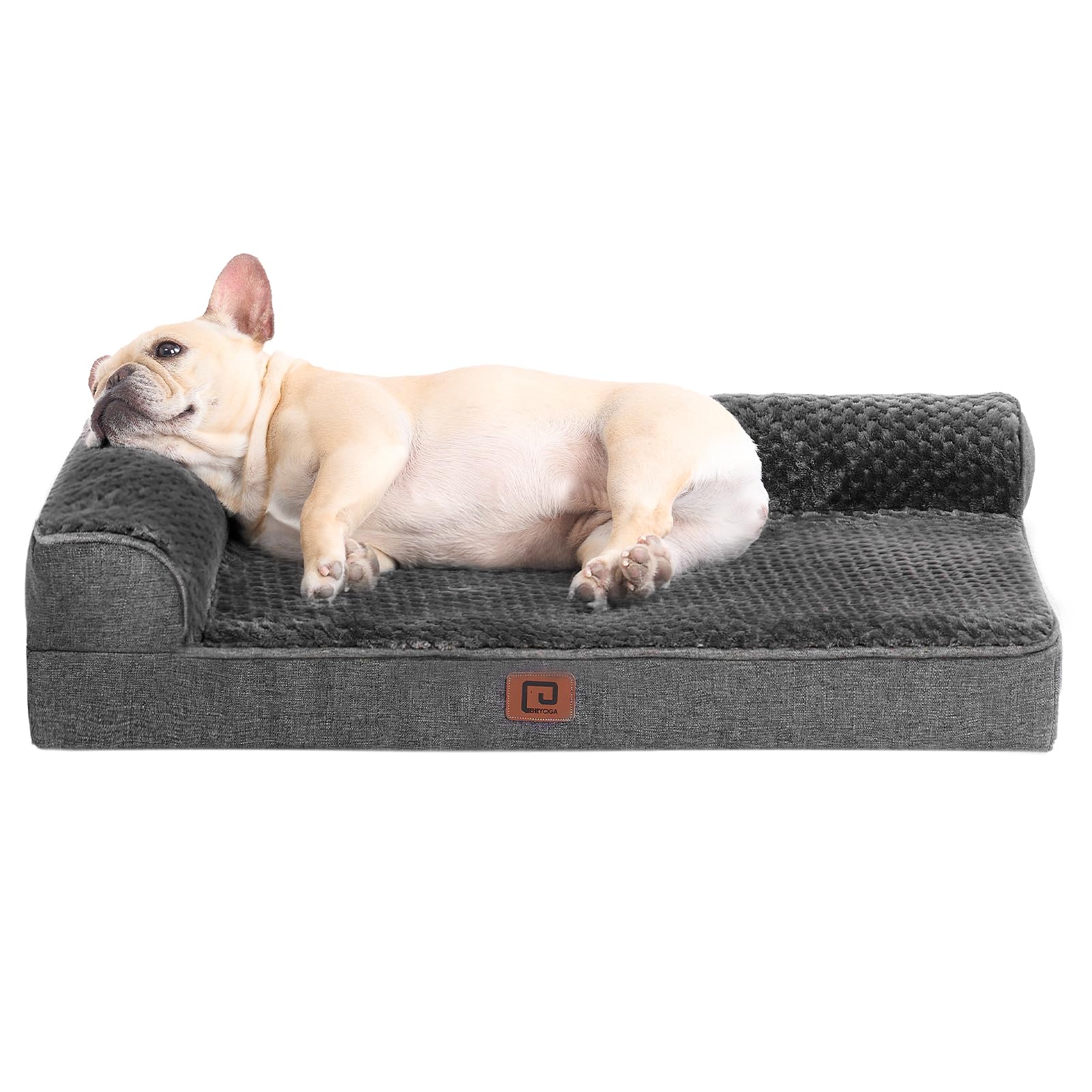 EHEYCIGA Memory Foam Dog Bed with egg crate foam for cushioned comfort