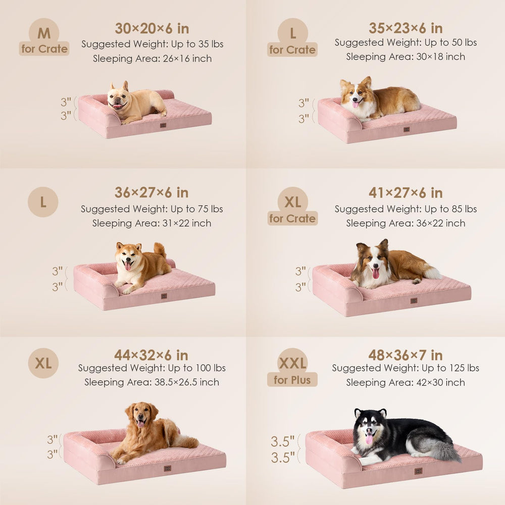 EHEYCIGA memory-foam-dog-bed-egg-crate-foam cushions joints for comforting decompression.