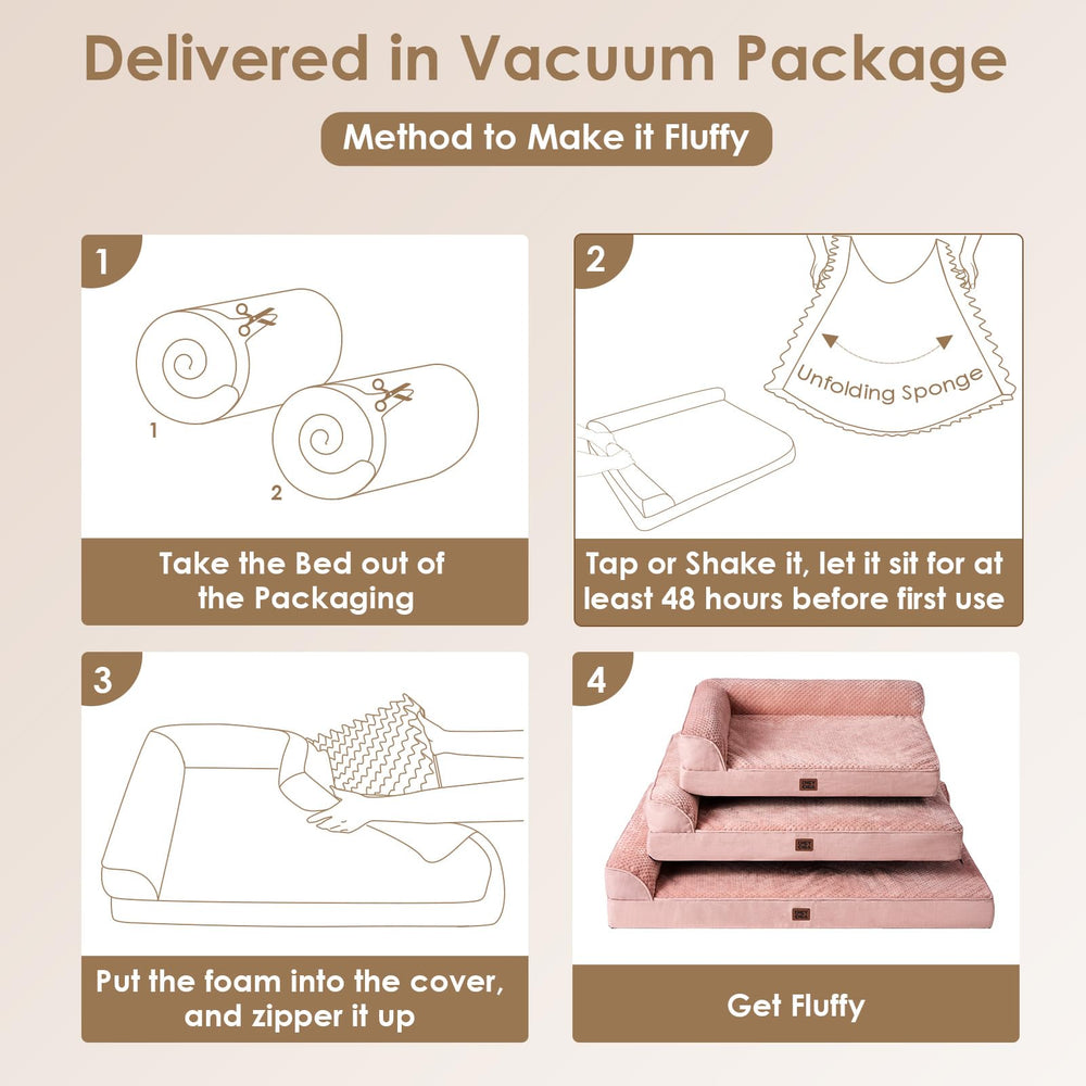 EHEYCIGA memory-foam-dog-bed-non-slip-bottom stays securely in place on floors.