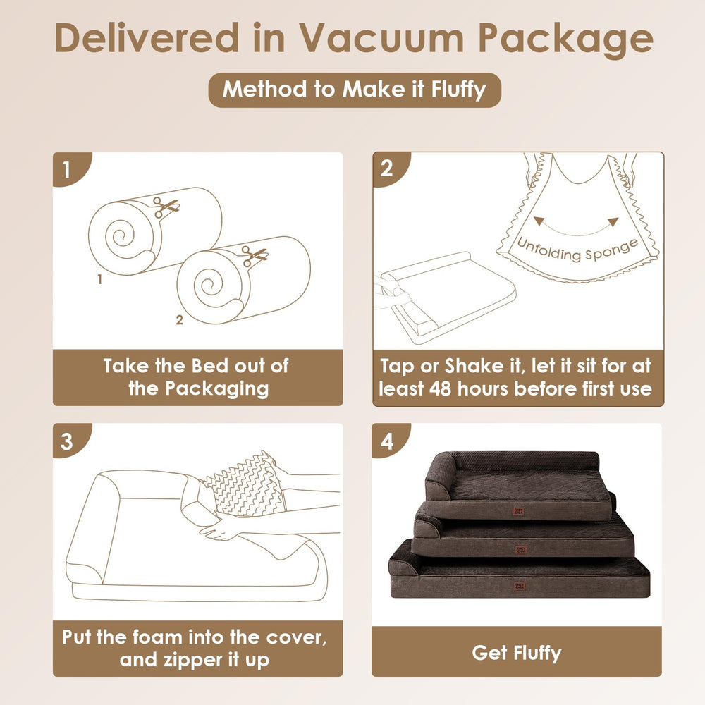 EHEYCIGA memory foam bed with removable cover for easy cleaning