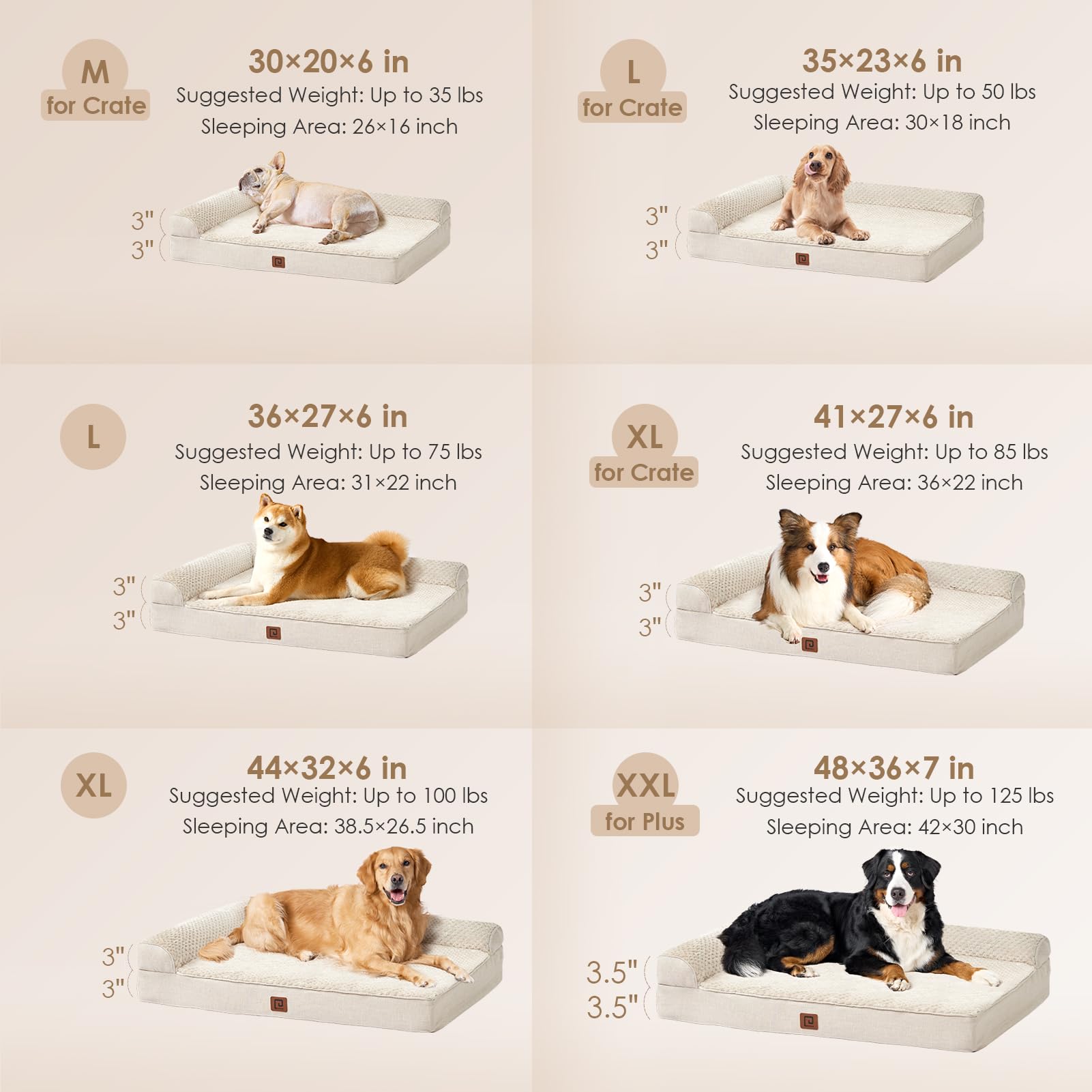 EHEYCIGA memory foam bed XL side view highlighting orthopedic support