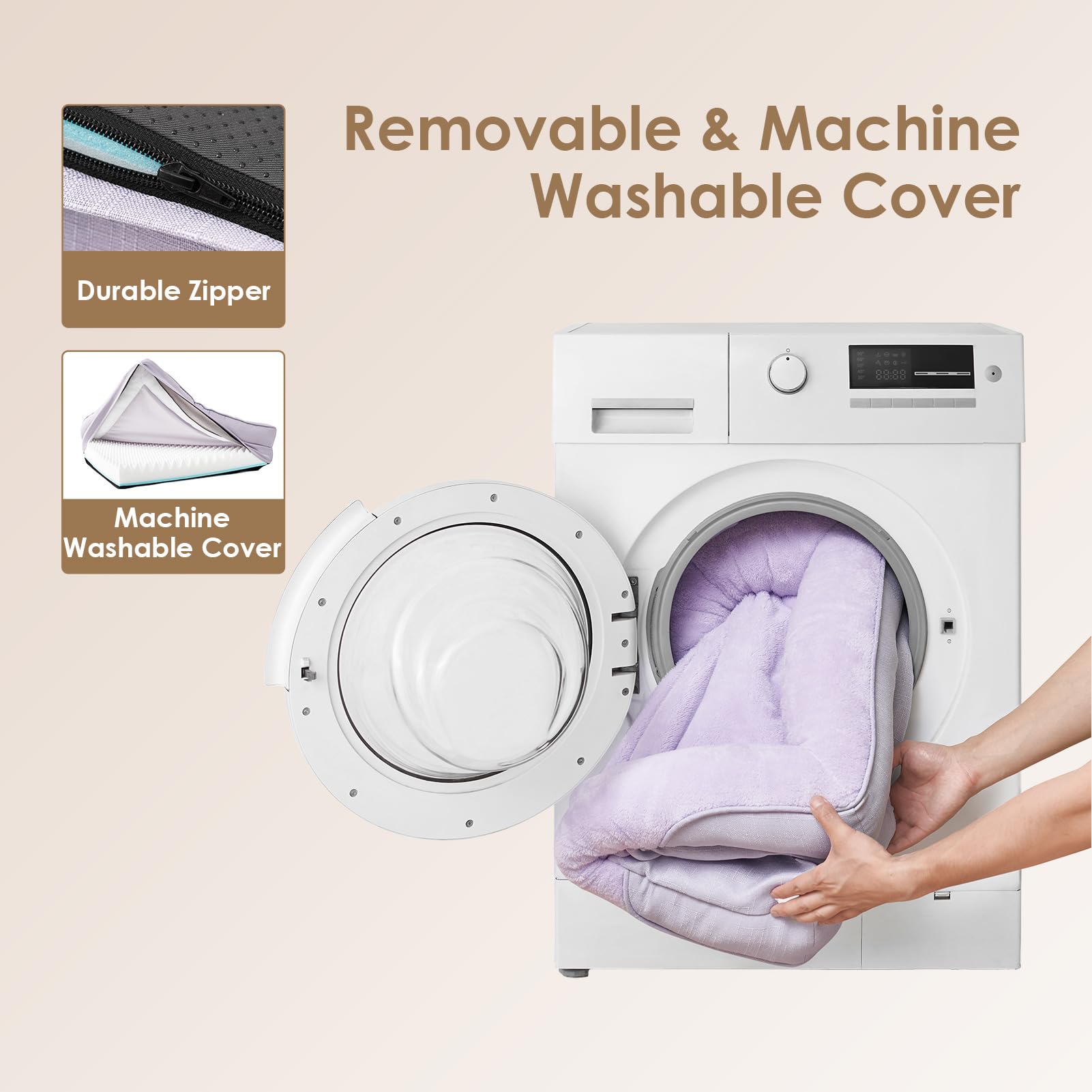 EHEYCIGA removable cover with zipper enables easy cleaning.