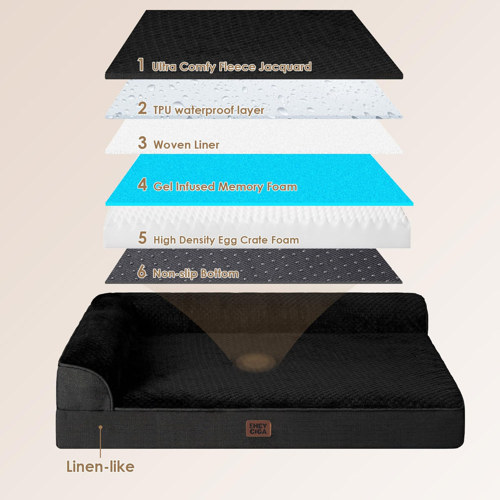 EHEYCIGA non-slip bottom keeps the bed steady on slick floors.