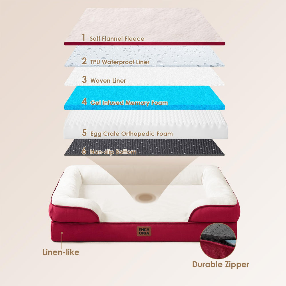EHEYCIGA non slip bottom keeps bed in place on slick floors