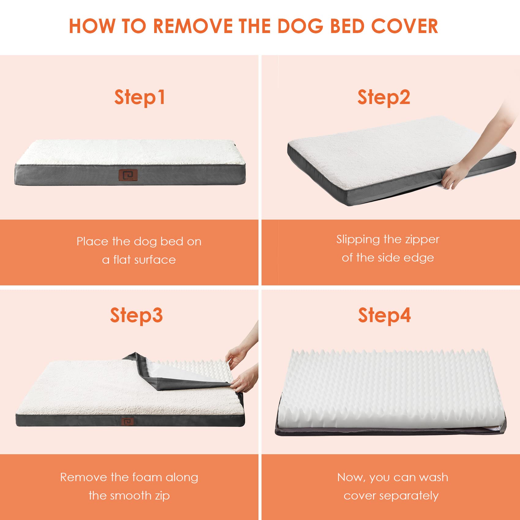 EHEYCIGA non-slip bottom keeps bed in place during movement.