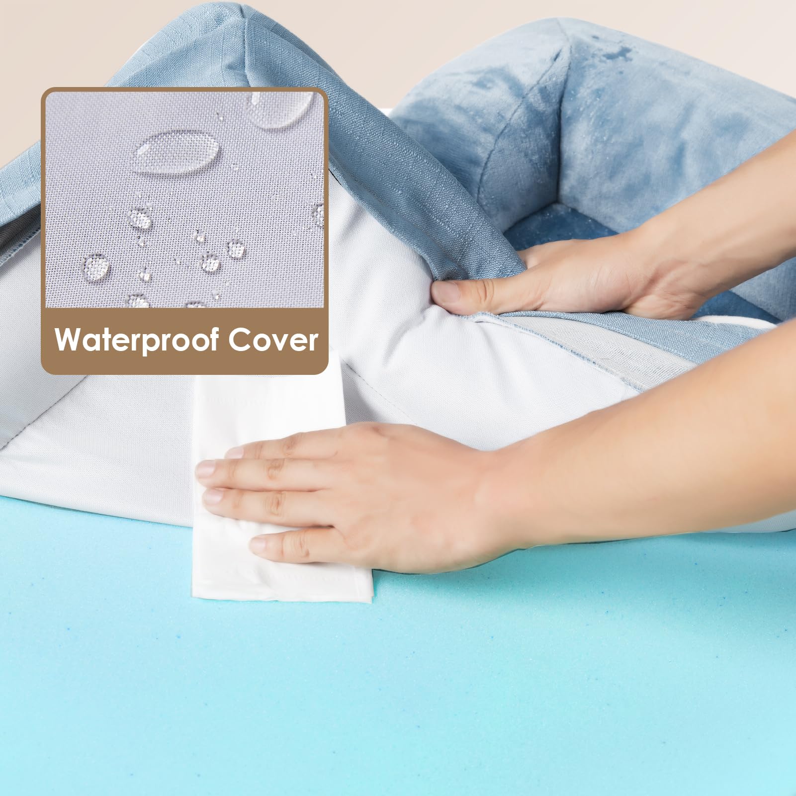 EHEYCIGA orthopedic bed egg-crate foam layer for pressure relief