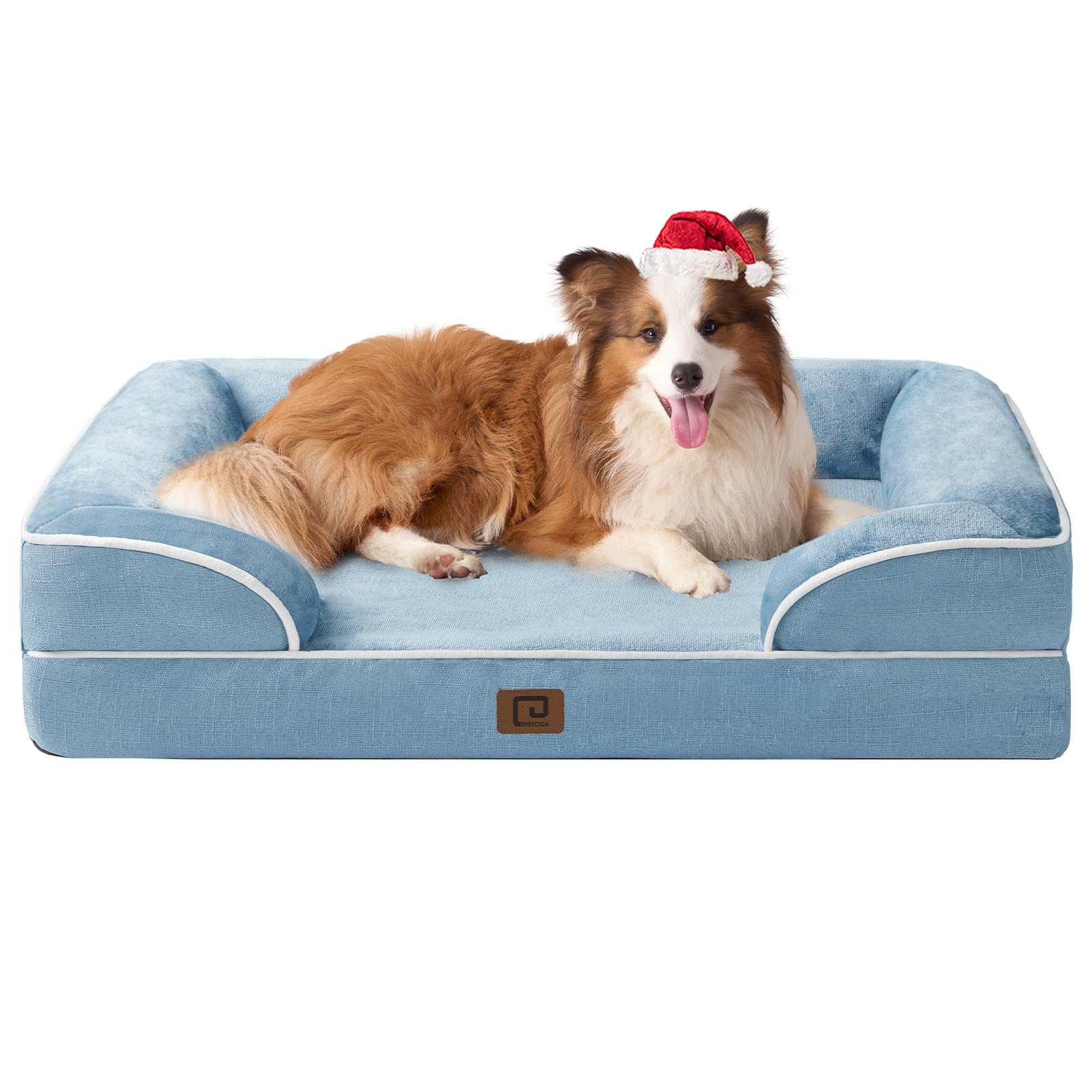 EHEYCIGA orthopedic bed large-dog memory foam closeup for joint-friendly support