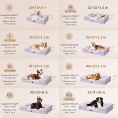 EHEYCIGA lilac bed with side bolsters reinforcing neck and head alignment
