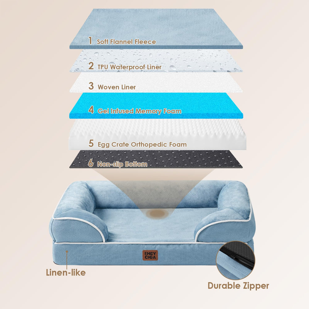 EHEYCIGA orthopedic bed non-slip bottom prevents sliding
