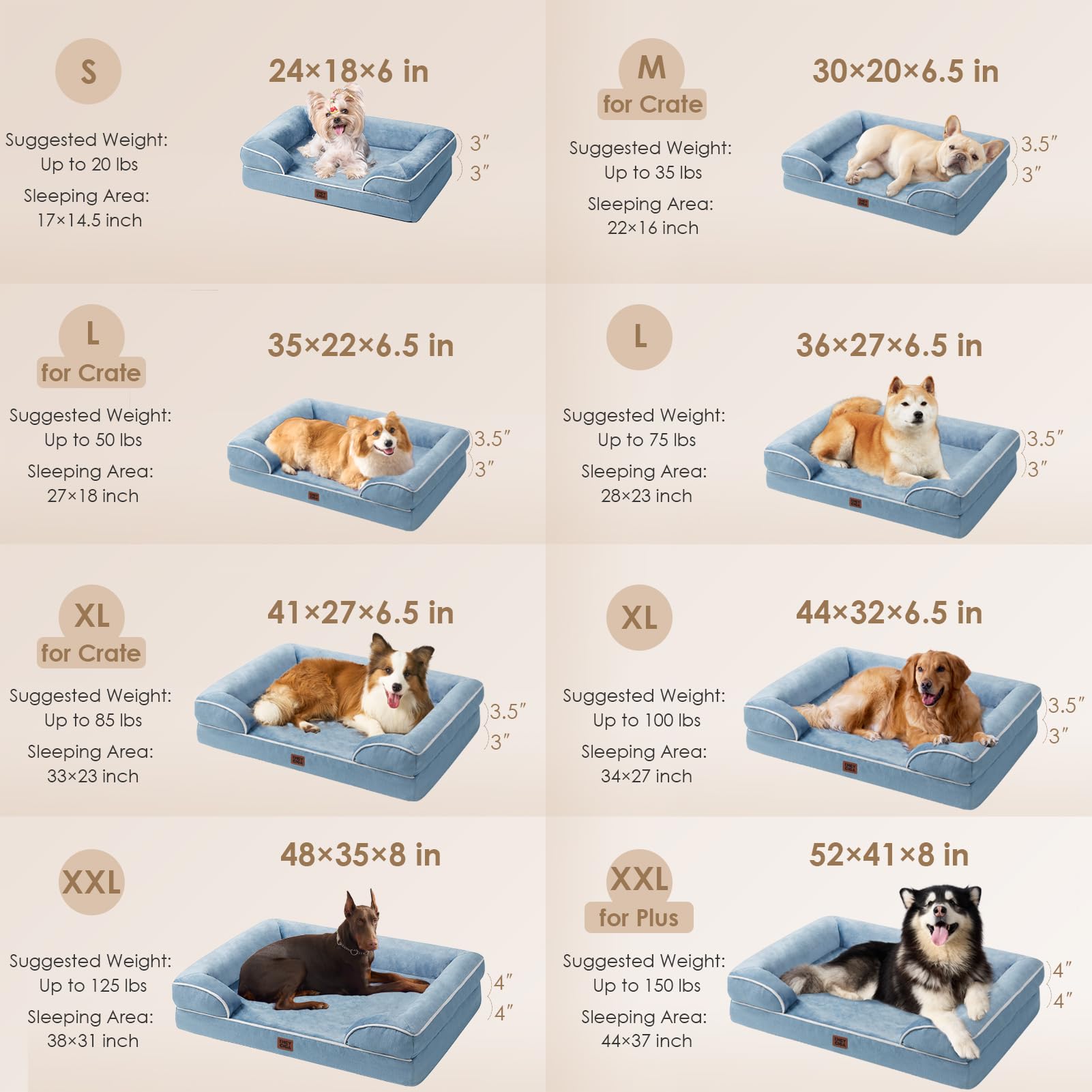 EHEYCIGA orthopedic bed waterproof cover detail for a dry resting surface