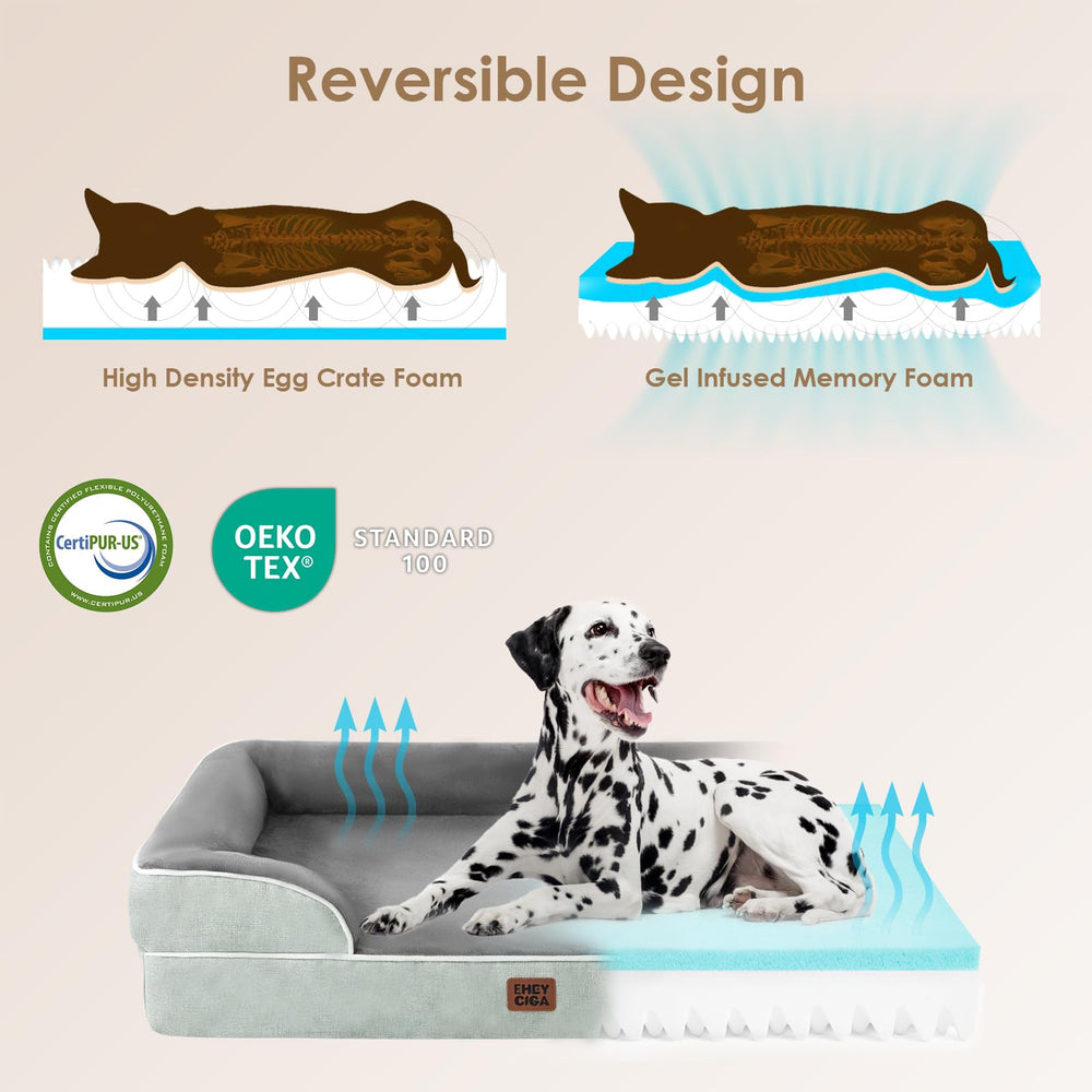 EHEYCIGA bed surface in plush fleece offers inviting, cozy sleep space.