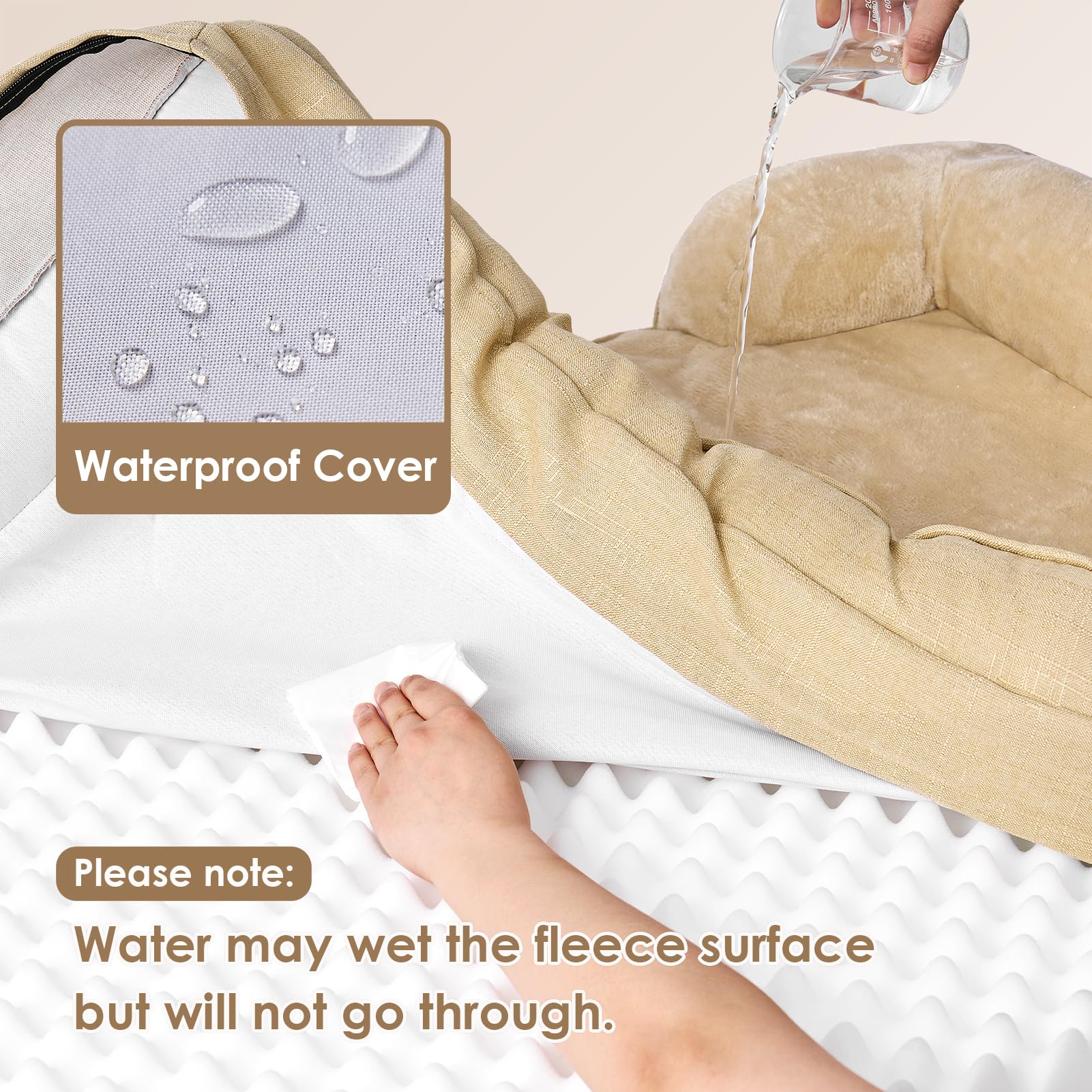 EHEYCIGA bolster design provides neck and head support for comfortable lounging.