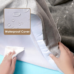 EHEYCIGA orthopedic dog bed with 3-sided bolsters supports neck and head
