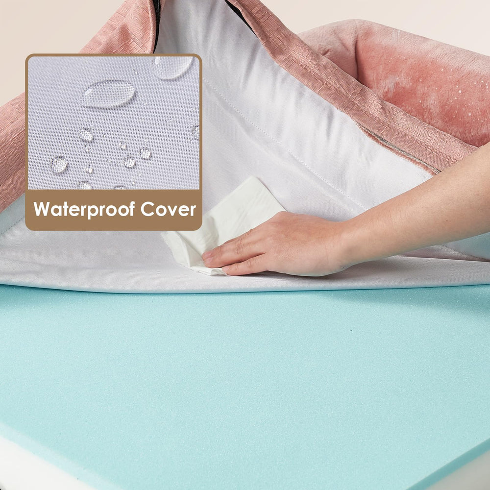 EHEYCIGA bed memory foam with egg-crate pattern distributes weight for comfort.