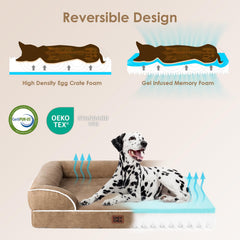 EHEYCIGA orthopedic dog bed waterproof layer keeps surface dry