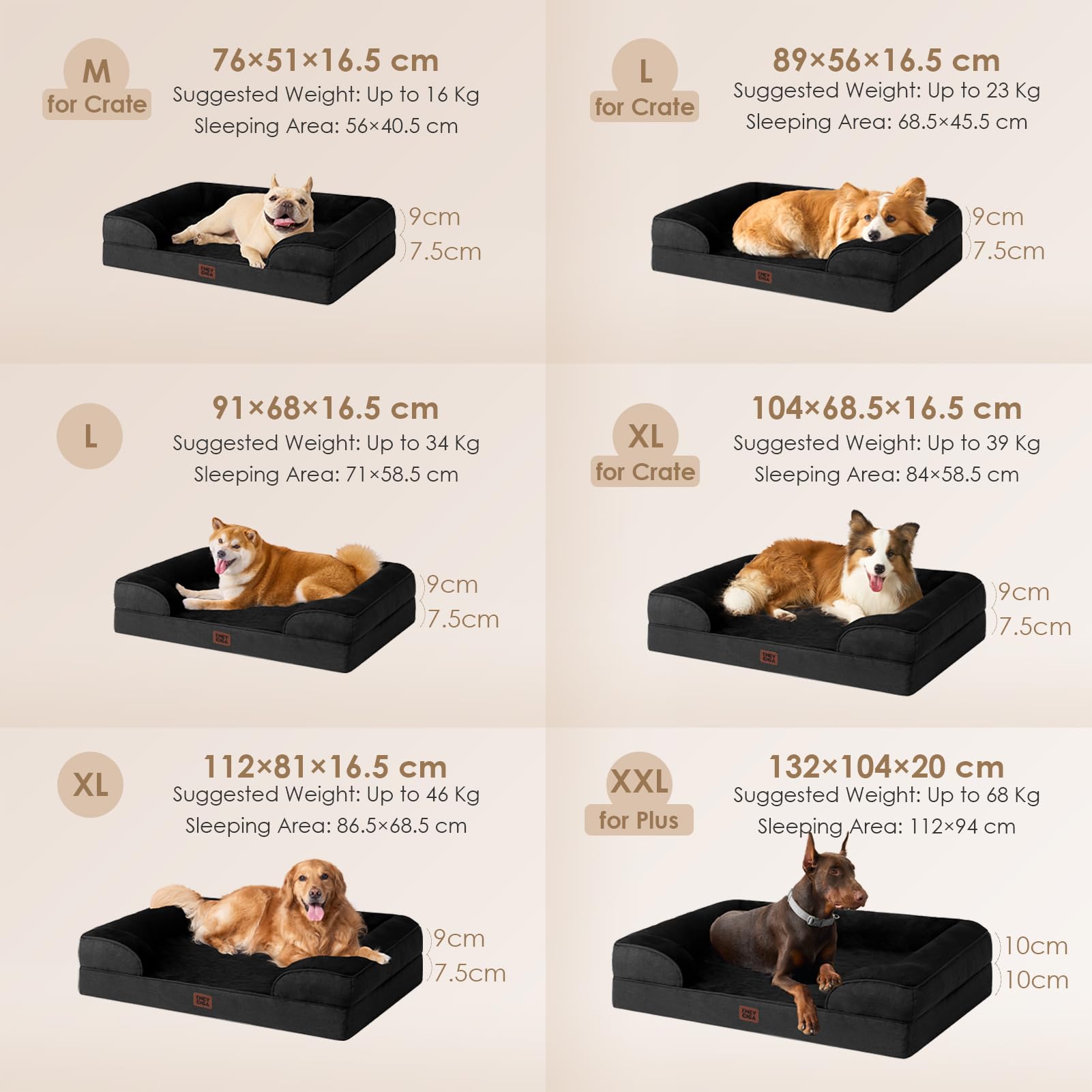 EHEYCIGA egg crate foam layer delivering even weight distribution.