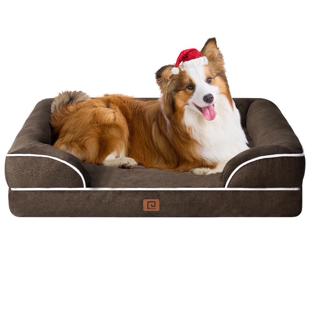 EHEYCIGA orthopedic dog bed front view promoting steady comfort and support