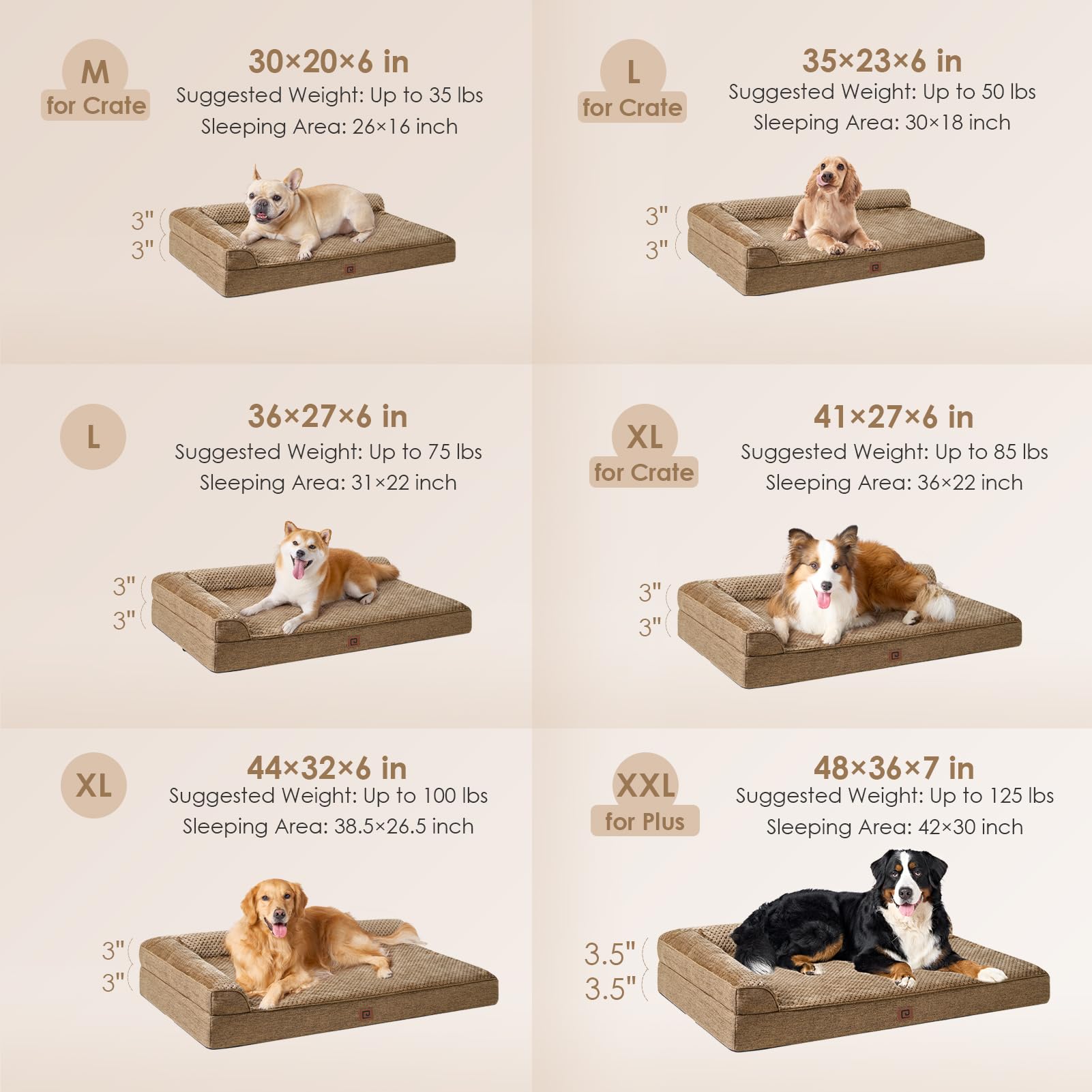 EHEYCIGA orthopedic bed with L-shaped design supports neck and head.