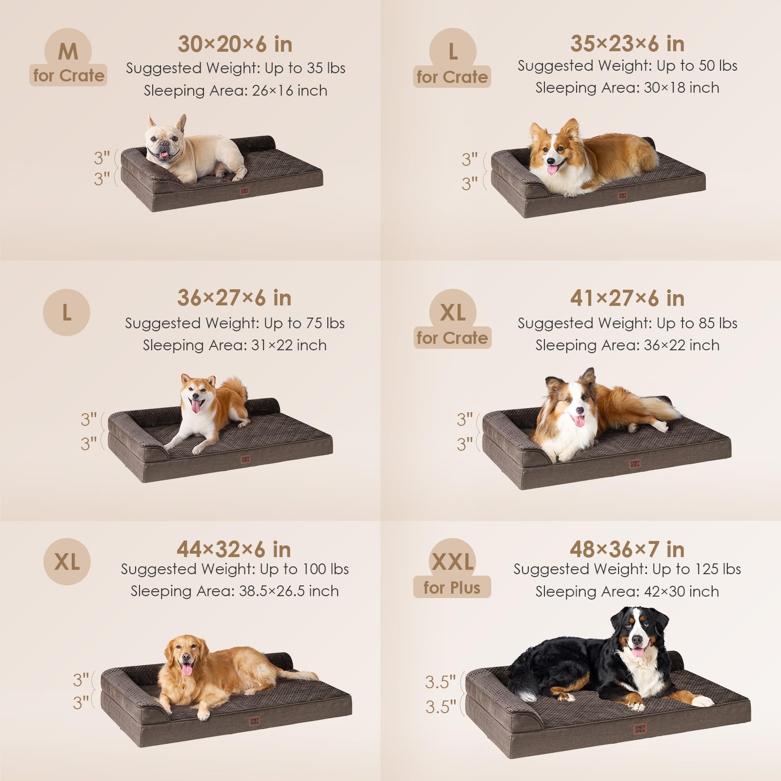 EHEYCIGA orthopedic bed with L-shaped design supports neck and head for restful sleep.