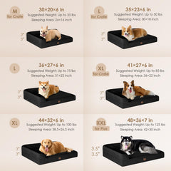 EHEYCIGA orthopedic dog bed with L-shaped design for neck and head support