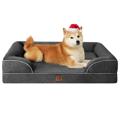 EHEYCIGA orthopedic dog bed top view highlights memory foam comfort for joint support.