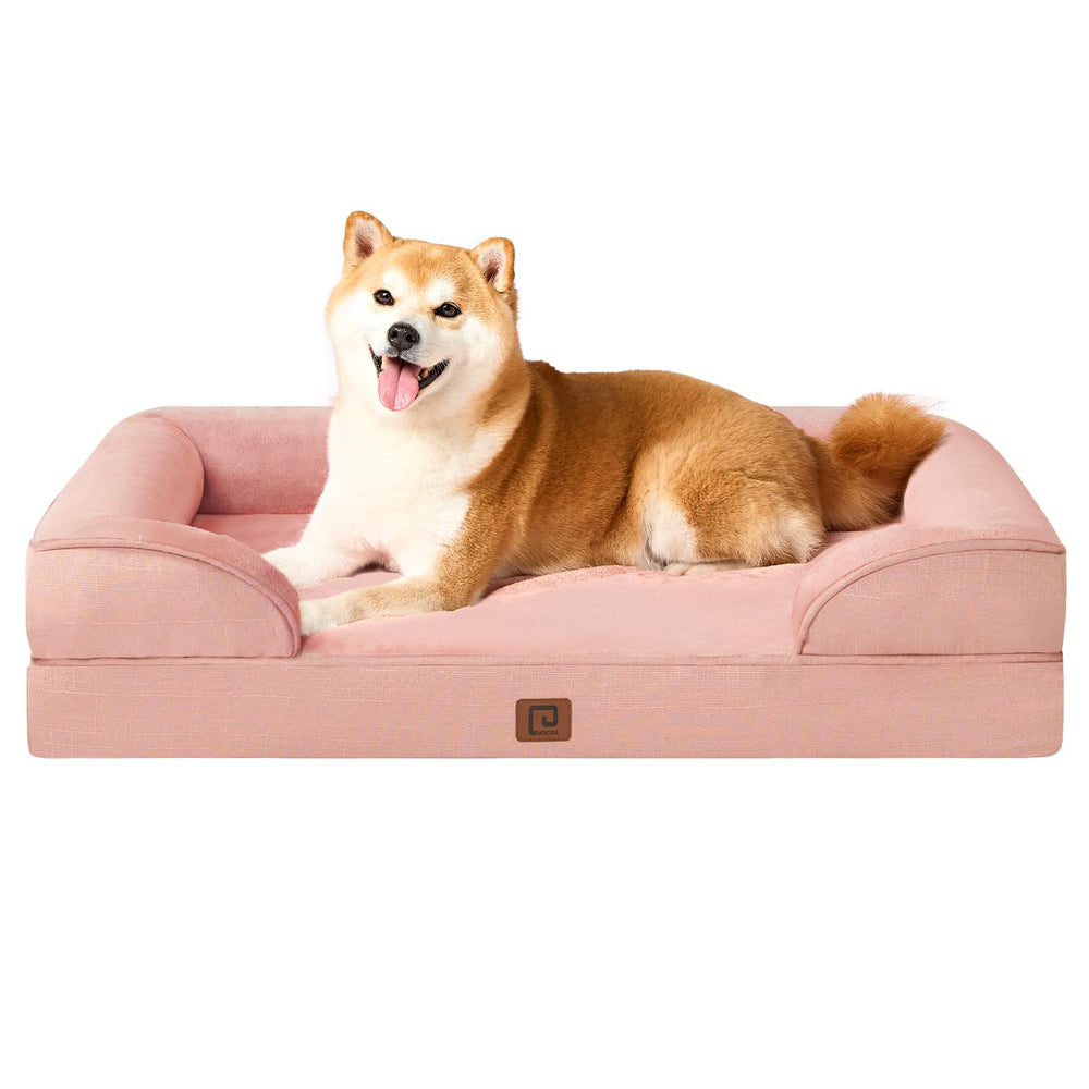 EHEYCIGA orthopedic dog bed with memory foam provides large-dog support.