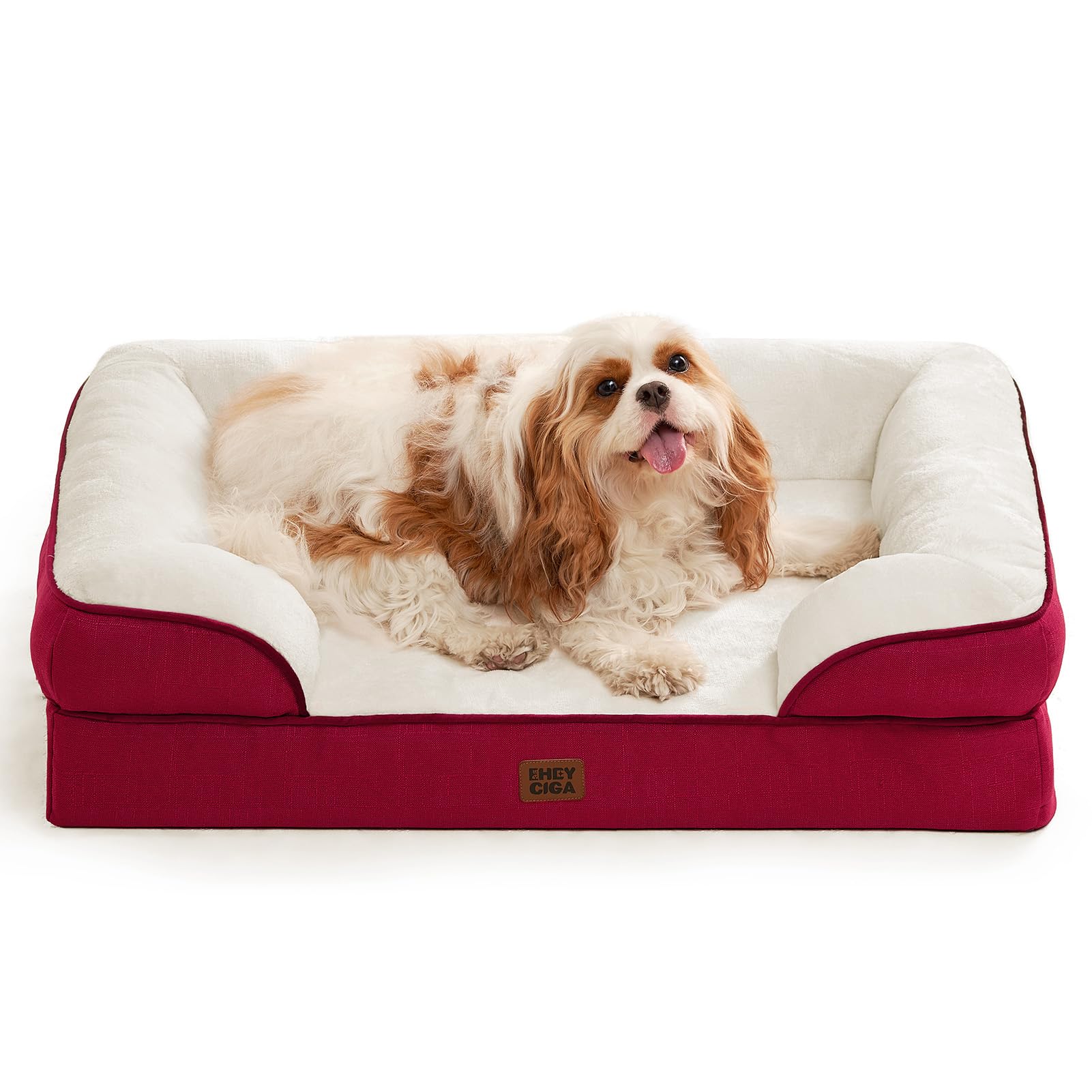 EHEYCIGA orthopedic dog bed with large memory foam for even support