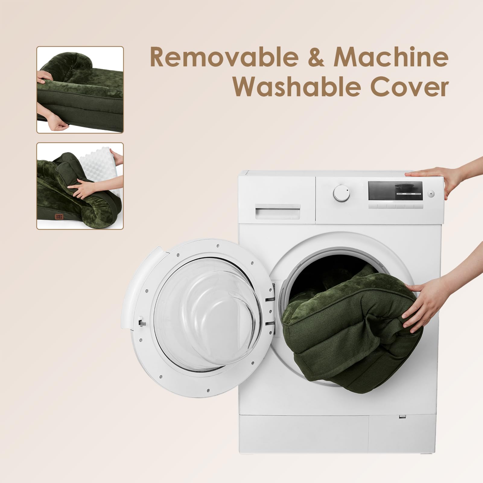 EHEYCIGA washable removable cover with zipper for easy cleaning