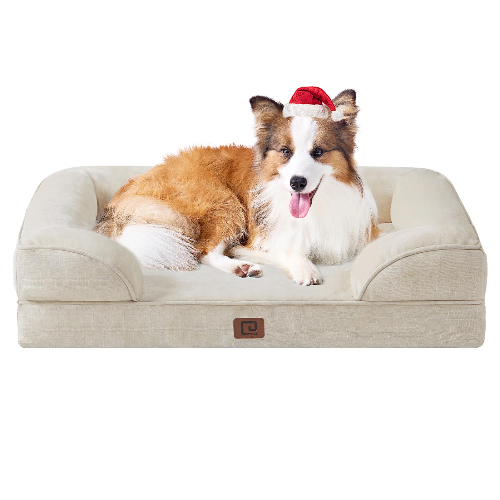 EHEYCIGA orthopedic dog bed memory foam top view for joint support.