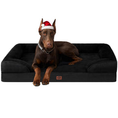 EHEYCIGA orthopedic dog bed memory-foam top view for joint support