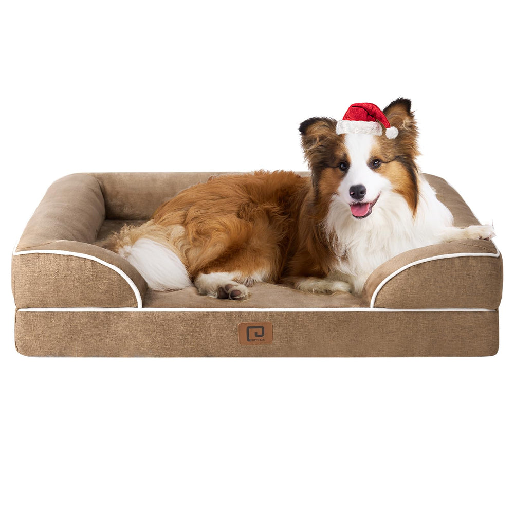 EHEYCIGA orthopedic dog bed memory foam top for joint-friendly comfort.