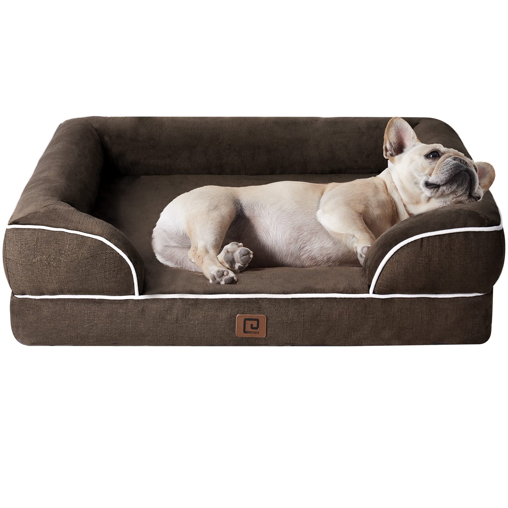 EHEYCIGA orthopedic dog bed shows memory foam for lasting comfort and support.